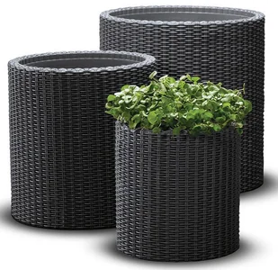 Keter Zestaw Cylinder Planters 3 szt 218809 - Donice - miniaturka - grafika 2