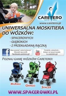 Moskitiera Do Wózka Uniwersalna głębokie,spacerowe - Akcesoria do wózków - miniaturka - grafika 4