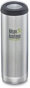 Termosy - Klean Kanteen Klean Kanteen TKWide Butelka z korkiem z uszkiem 473ml Vacuum Insulated, brushed stainless 2021 Termosy 1005821 - miniaturka - grafika 1