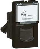 Przedłużacze i rozgałęźniki - Legrand MOSAIC - Gniazdo 1 x RJ 45 kat. 6 FTP - 1 modułowe - Antracyt 079162 079162 - miniaturka - grafika 1