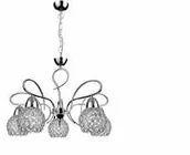 Lampy sufitowe - Krislamp Stella KR 368-5PL Lampa wisząca zwis oprawa 5x60W E27 chrom - miniaturka - grafika 1