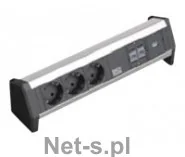 Listwy zasilające - Bachmann DESK 1 3AC outlet s Black,Grey (339.1006) - miniaturka - grafika 1