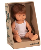 Lalki dla dziewczynek - Miniland Europejczyk Rude Włosy 38 cm Lalka Chłopiec Europejczyk Rude Włosy Miniland Doll Miniland EUROPEJCZYK 38 RUDE WŁOSY - miniaturka - grafika 1