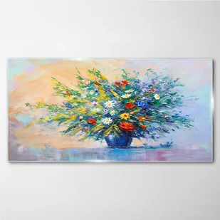 PL Coloray Obraz na Szkle Malarstwo Kwiaty 100x50cm - Obrazy i zdjęcia - miniaturka - grafika 6