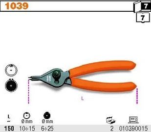 Beta SZCZYPCE DO PIERŚC.SEGERA UNIWERSALNE 1039 - Kombinerki i obcęgi - miniaturka - grafika 2