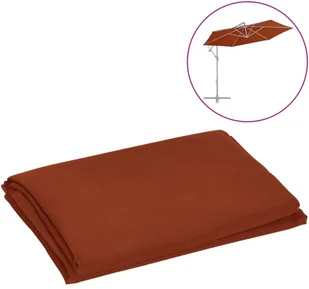 vidaXL Zamienne pokrycie parasola ogrodowego kolor terakota 300 cm 313810 - Pozostałe meble ogrodowe - miniaturka - grafika 2
