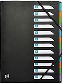 Teczki i skoroszyty - Elba 100209000 teczka na dokumenty A4 "Memphis", PP 0,5 mm, tylna pokrywa z trzema klapami, 12 przegródek, czarna 100209000SW - miniaturka - grafika 1