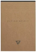 Notesy i bloczki - Clairefontaine 103636C podkładka klejona z napisem Flying Spirit Kraft Header 140 wyjmowanych stron z kości słoniowej 14,8 x 21 cm 90 g wyłożona brązową okładką Kraft loft losowy wzór 103636C - miniaturka - grafika 1