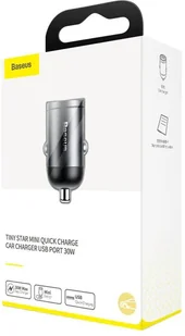 Baseus Tiny Star mini inteligentna ładowarka samochodowa USB 30W Quick Charge 3.0 szary (VCHX-A0G) - Ładowarki samochodowe - miniaturka - grafika 45