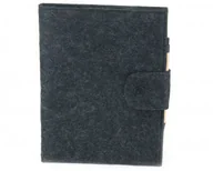 Dyplomy i okładki - Mio-Gusto Okładka filcowa z notesem Link - Mio Gusto, Kolor: Czarny 255-OK/A - miniaturka - grafika 1