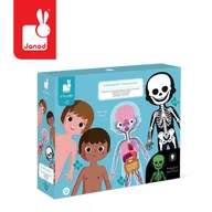 Puzzle - Janod Puzzle Edukacyjne Gigantyczne Ciało Człowieka 50, 75 i 100 Elementów 5 + - miniaturka - grafika 1