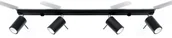 Lampy sufitowe - EULUNA Spot sufitowy Round czarny, 4-punktowy liniowy - miniaturka - grafika 1