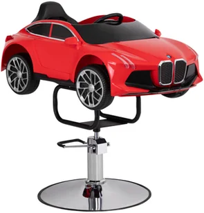 GABBIANO Fotel fryzjerski dziecięcy samochodzik bm czerwony P138159 - Fotele fryzjerskie - miniaturka - grafika 2