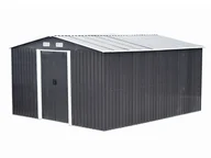 Altany ogrodowe - Vente-Unique Wiata ogrodowa ze stali galwanizowanej w kolorze szarym MANSO - 13m - miniaturka - grafika 1