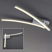 Lampy sufitowe - Briloner Leuchten lampa sufitowa LED, wygięta lampa sufitowa, 2-punktowa lampa wisząca, 2 X 6 W, ciepłe białe światło, 55.4 cm, w kolorze aluminium 3259-029 - miniaturka - grafika 1