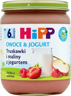 Hipp Deserek BIO - truskawki i maliny z jogurtem - bez glutenu - Desery dla dzieci - miniaturka - grafika 2