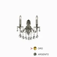 Lampy ścienne - Ideal Lux GIOCONDA AP2 suitable for Indoor Use E14 złoty  Wall Lighting (Surfaced, Living Room, złoty, szkło, metal, IP20, przezroczyste) 060491 - miniaturka - grafika 1