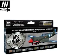 Kolejki i akcesoria - Vallejo Zestaw Air War 8 farb - US Army Air Corps China-Burma-India Pacific Theather (CBI) WWII Vallejo 71184 - miniaturka - grafika 1