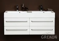 Szafki łazienkowe - Szafka z umywalką dolomitową 120/50/4 UFKS seria Fokus B FKS-B-U120/50/4 UFKS - miniaturka - grafika 1