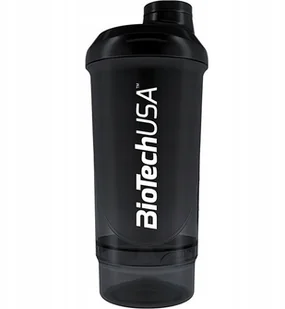 BioTech USA Shaker Wave+ Compact, czarno-biały, 500ml (+150ml) - Shakery barmańskie - miniaturka - grafika 2