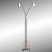 Lampy stojące - Paul Neuhaus Nowoczesna lampa podłogowa stal 2 ramiona - Max - miniaturka - grafika 1