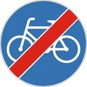 Wyposażenie miejsc publicznych - Znak drogowy nakazu C-13A Koniec drogi dla rowerów - miniaturka - grafika 1