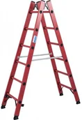 Rusztowania - Krause Drabina dwustronna z tworzywa sztucznego 2x6 szczebli 819727 - miniaturka - grafika 1
