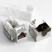 Wtyczki i adaptery - Keystone Gniazdo RJ45 kat.5e Ftp 10szt Telegartner - miniaturka - grafika 1