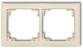 Klawisze i ramki - Karlik Deco Soft beżowy ramka 2-krotna 1DRSO-2 1DRSO-2 - miniaturka - grafika 1