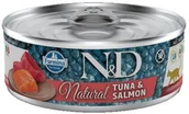 Mokra karma dla kotów - FARMINA FARMINA N&D Cat Natural Tuna & Salmon 80 g mokra karma dla kota - miniaturka - grafika 1