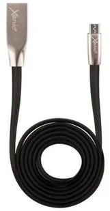 Xenic USB-MICRO USB 1,2M metalowe końcówki czarny - Kable USB - miniaturka - grafika 3