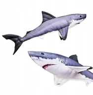 Maskotki i pluszaki - Poduszka maskotka Gaby Rekin Żarłacz Biały 120cm - miniaturka - grafika 1