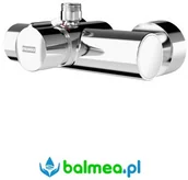 Baterie wannowe i prysznicowe - Franke Bateria prysznicowa naścienna F5 samozamykająca z regulacją temperatury F5SM2001 - miniaturka - grafika 1