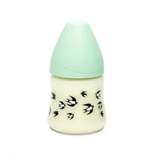 Suavinex Butelka niemowlęca 150 ml smoczek silikonowy 3-pozycyjny niebieska jaskółka - Smoczki do butelek - miniaturka - grafika 2