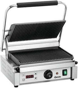 Bartscher Grill kontaktowy "Panini" płyty grillowe ryflowane A150684 - Piece, kotły  i płyty grzejne gastronomiczne - miniaturka - grafika 2