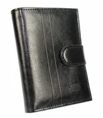 Portfele - Elkor (PL) Portfel Męski Skórzany (PL) Skóra Licowa Pionowy Z Zapięciem Z Wyciąganą Wkładką Na Dokumenty EL36 - miniaturka - grafika 1