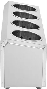 vidaXL Pojemnik na sztućce, 4 przegrody, prostokątny, stal nierdzewna vidaXL - Akcesoria do sztućców - miniaturka - grafika 5