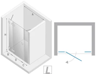 New Trendy Drzwi prysznicowe uchylne 110 cm EXK-0144 Eventa DODATKOWY W SKLEPIE NA KABINĘ EXK-0144 - Ścianki i drzwi prysznicowe - miniaturka - grafika 2