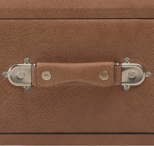 vidaXL Ławka z szufladami, 80 cm, ciemnobrązowa, sztuczna skóra vidaXL - Ławki do przedpokoju - miniaturka - grafika 7