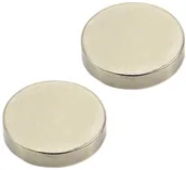 Magnesy - first4magnets Magnes Expert 24 mm średnicy x 5 mm grubości N42 magnes neodymowy - 9,2 kg ciągnięcie (2 sztuki) F245-2 - miniaturka - grafika 1