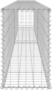 vidaxl Ściana gabionowa z pokrywami, galwanizowana stal, 300x30x50 cm 147820 - Ogrodzenia - miniaturka - grafika 4