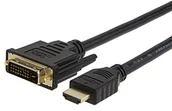 Kable - CableCreation Przewód HDMI i DVI, cablecreation 4.9 stóp obsługa Mann do przewodu DVI (24 + 1) męska, złoty przekonująca HDTV urządzeń kabel DVI, HDMI 1080p, 3d, 1.5 m/czarna CC0302 - miniaturka - grafika 1