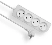 Przedłużacze i rozgałęźniki - Elgotech Przedłużacz 4 gniazdowy bez uziemienia 2m Biały PS-42 - miniaturka - grafika 1