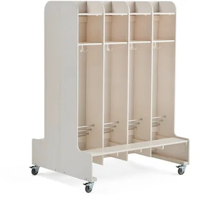 AJ Produkty Zestaw do szatni EBBA, dwustronny, stojący, 8 sekcji, biały - Meble do szkół i przedszkoli AJ Produkty Zestaw do szatni EBBA, dwustronny, stojący, 8 sekcji, biały - Meble do szkół i przedszkoli - miniaturka - grafika 1