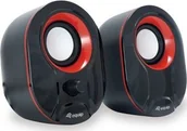 Głośniki komputerowe - Equip Equip Stereo 2.0 Czarno-czerwone - miniaturka - grafika 1