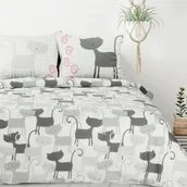 Pościel - Eurofirany Pościel 160x200 dziecięca Szare koty ef-pos-b-kid-05-160 - miniaturka - grafika 1