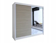 Szafy - Szafa Przesuwna do sypialni z Lustrem Tedli I 180 - miniaturka - grafika 1