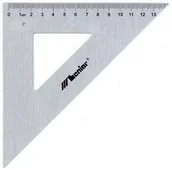 Linijki, ekierki - Leniar Ekierka Professional 45/21cm Metal 10013 - miniaturka - grafika 1