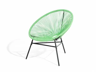Beliani Krzesło ogrodowe zielone ACAPULCO - Fotele i krzesła ogrodowe - miniaturka - grafika 5