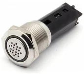 Podzespoły elektroniczne - Velleman BRZĘCZYK STAINLESS STEEL BUZZER FOR RECESSED MOUNTING - 19mm SV21 - miniaturka - grafika 1